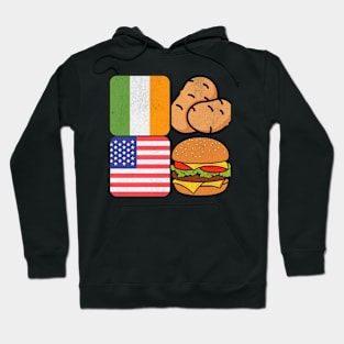 Irish American: Potato and Burger Hoodie